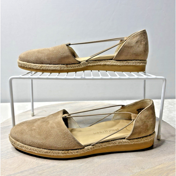 Paul Green Hanna Loafer 8.5 Beige Leather Soft Espadrille